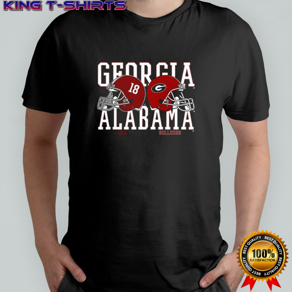 Georgia Bulldogs and the Alabama Crimson Tide football helmet shirt