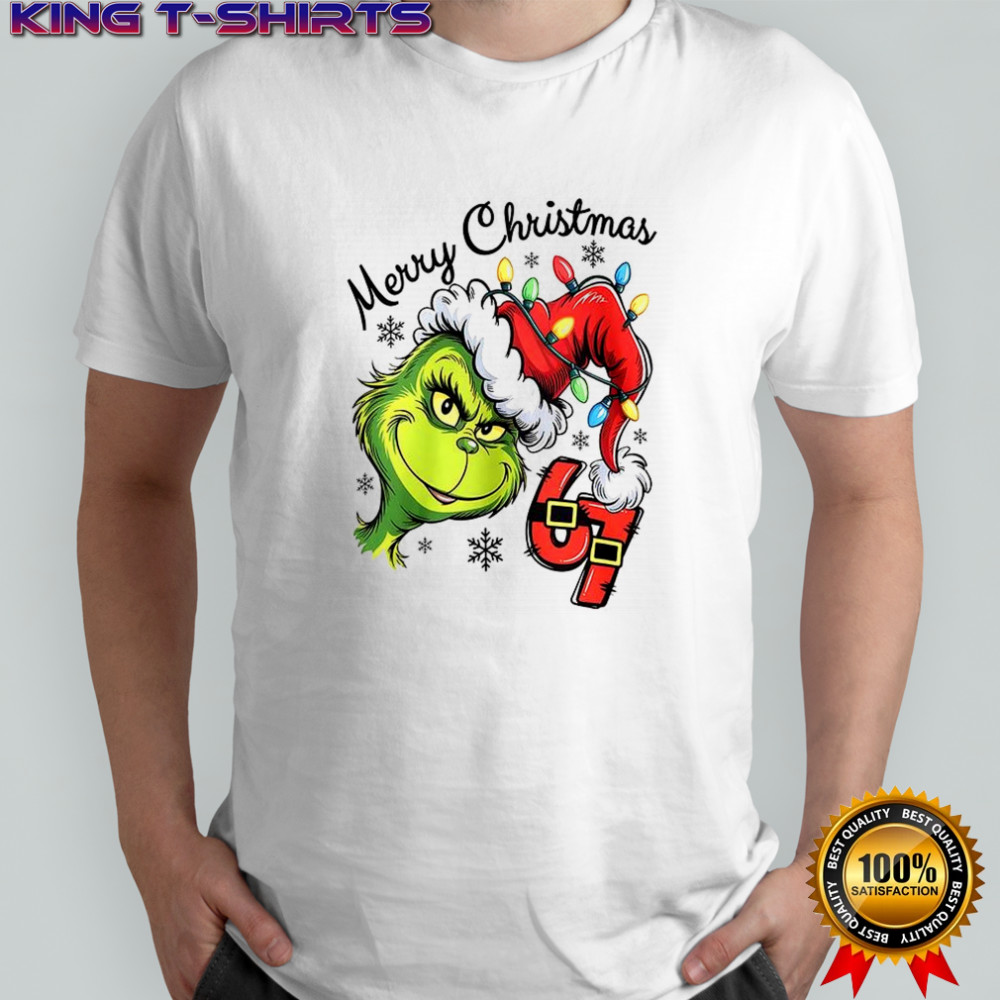 Grinch 6 7 Six Seven Merry Christmas shirt