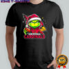 Grinch wearing Santa x Arizona Cardinals hat Christmas shirt