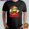 Grinch wearing Santa x Kansas City Chiefs hat Christmas shirt
