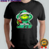 Grinch wearing Santa x New York Jets hat Christmas shirt