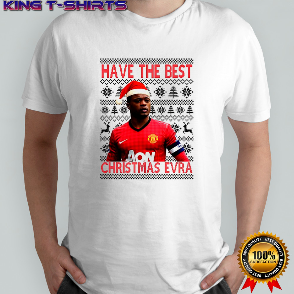 Have the best Christmas Evra Manchester United ugly Xmas shirt