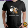 Headphones and cassette respect your elders audio technology shirt
