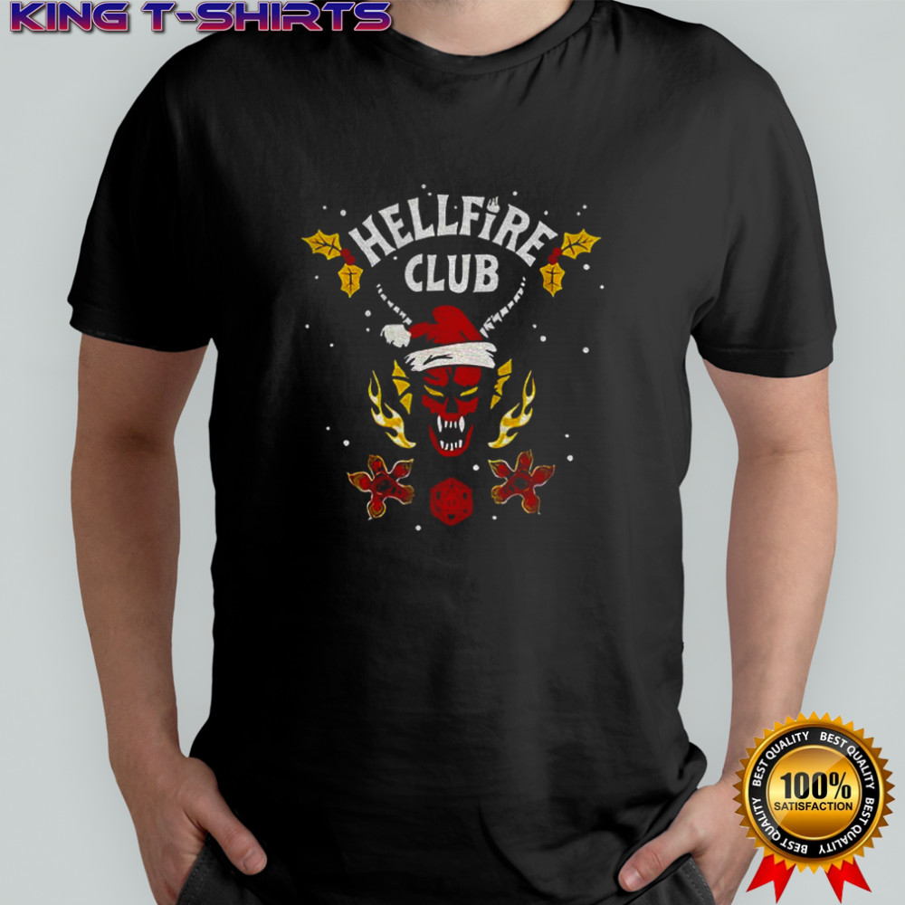 Hellfire Club Santa hat Stranger Things Merry Christmas shirt