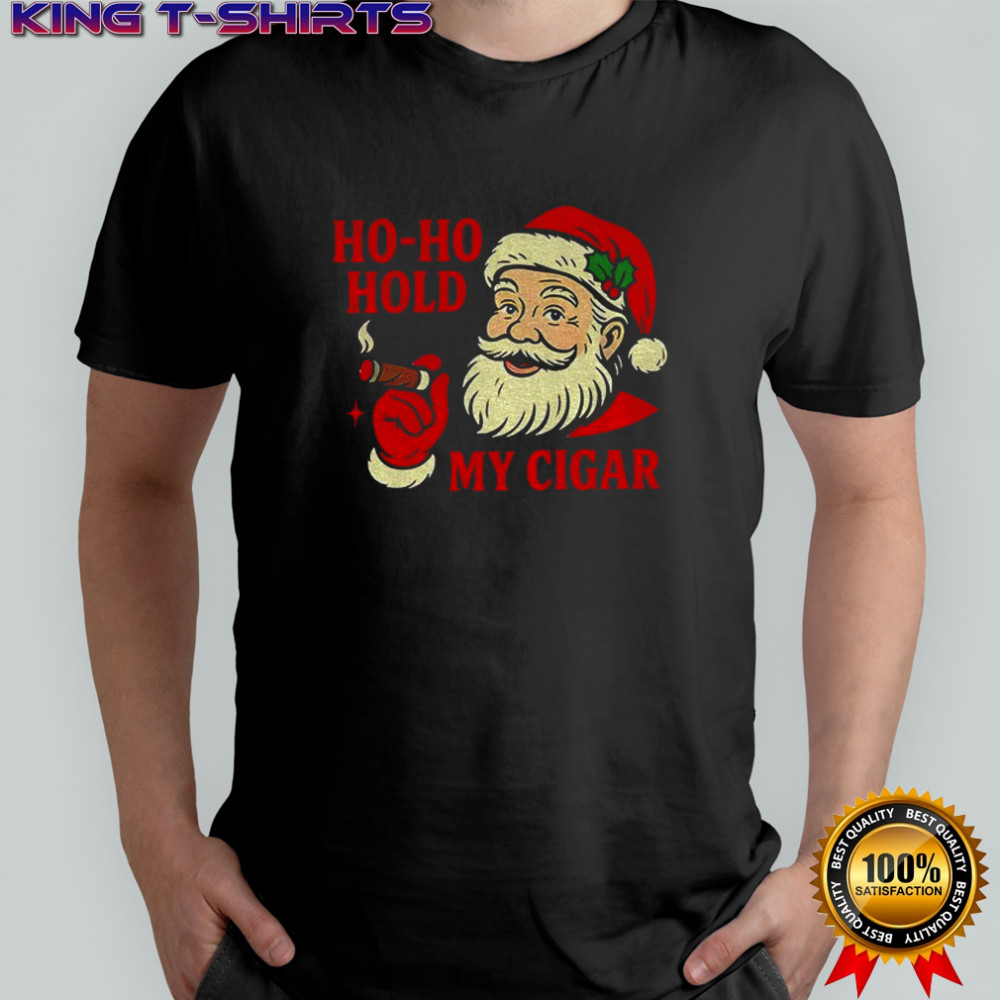 Ho-Ho-Hold My Cigar Vintage Santa Christmas Cigar shirt