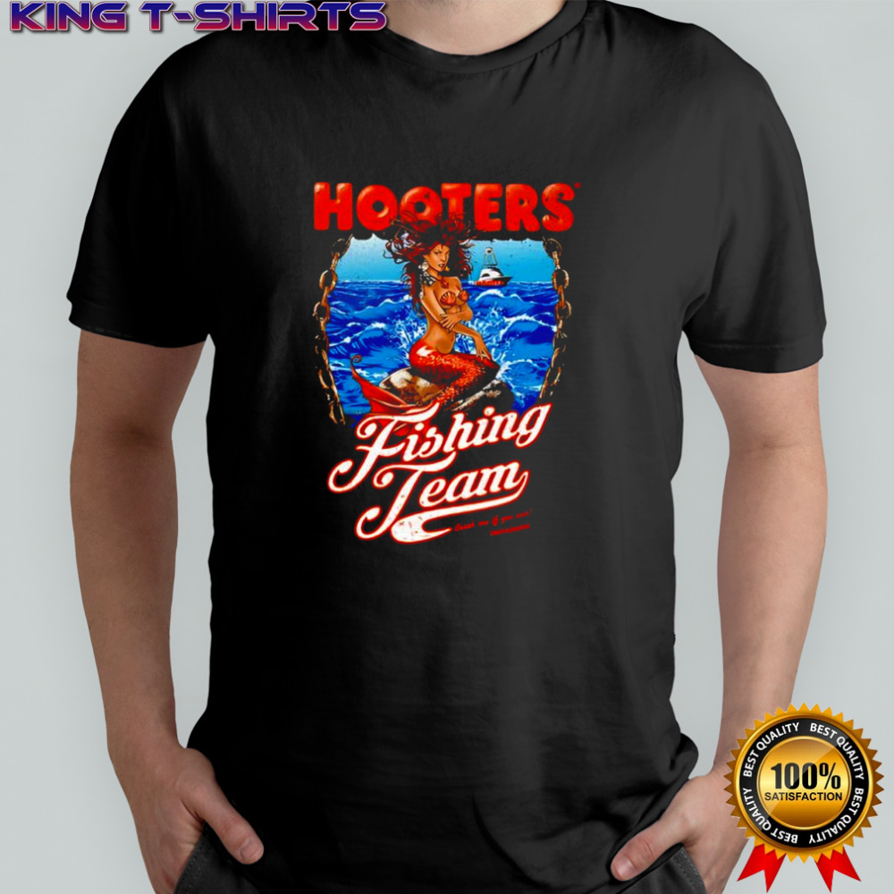 Hooters Fishing Team Sexy Mermaid On Waves shirt