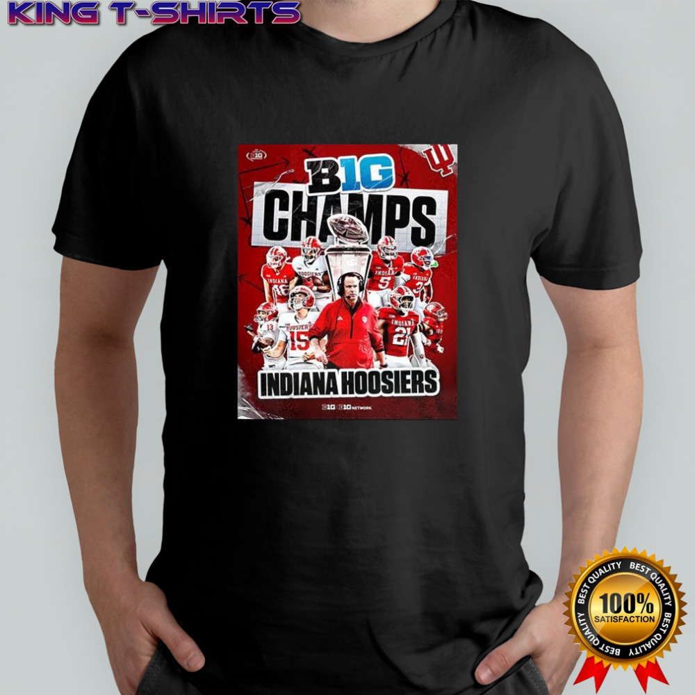 Indiana Hoosiers 2025 B1G Champs team graphic shirt