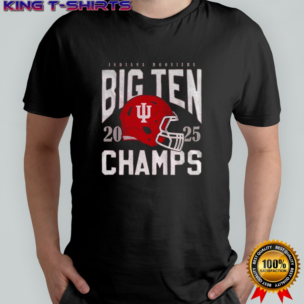 Indiana Hoosiers 2025 Big Ten Football Champs helmet shirt