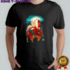 Jiraiya Naruto anime Toad Sage silhouette and Gamabunta Ukiyo-e shirt