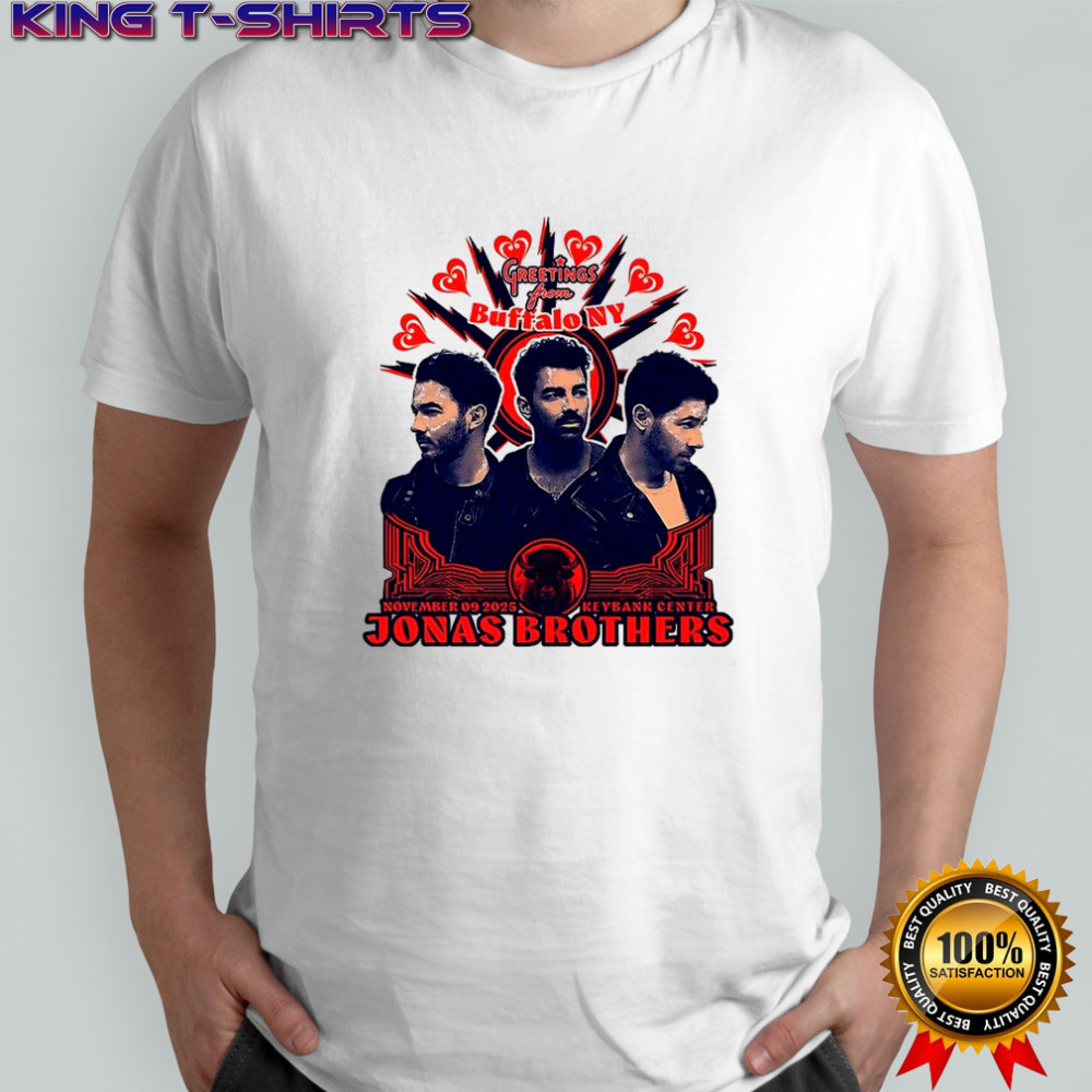 Jonas greetings from your hometown Buffalo NY Keybank center 2025 shirt