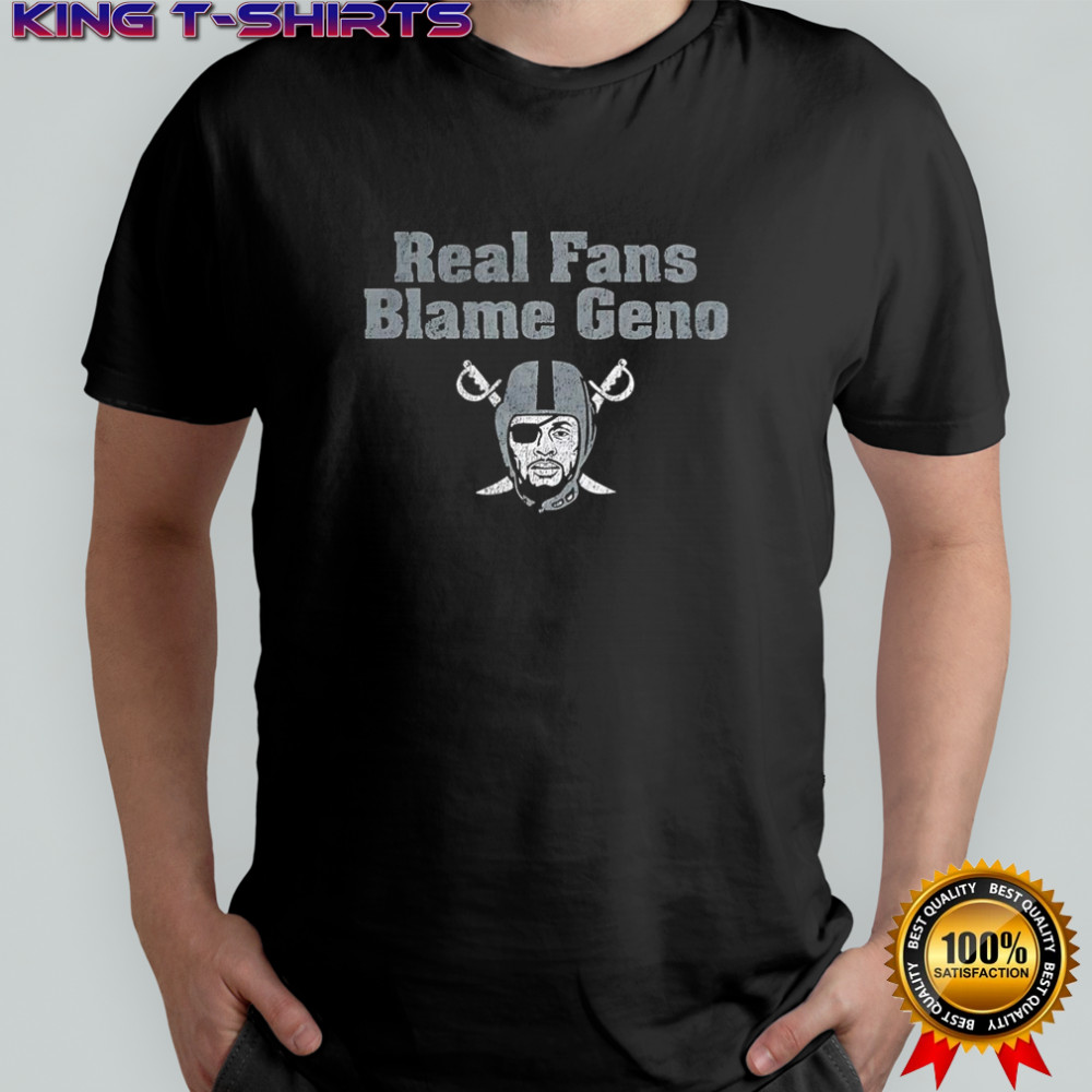 Las Vegas Raiders football real fans Blame Geno logo shirt