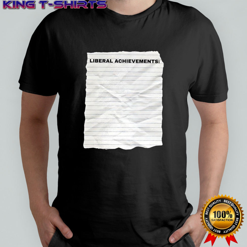 Liberal Achievements wrinkled paper shirt