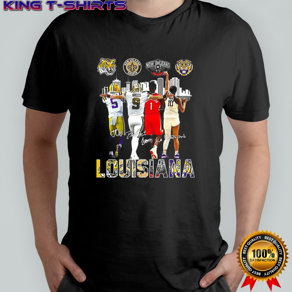 Louisiana sports teams logo City Champions player signature shirt