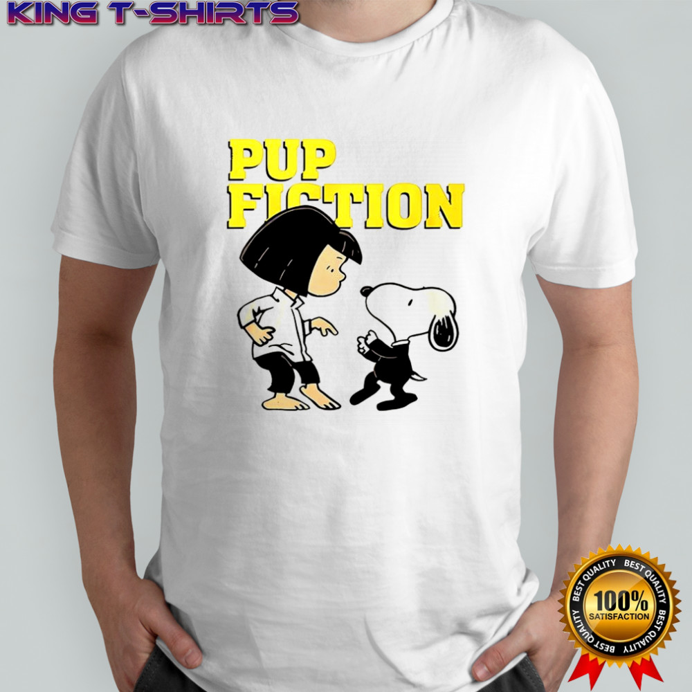 Lucy and Snoopy Pulp Fiction shirt