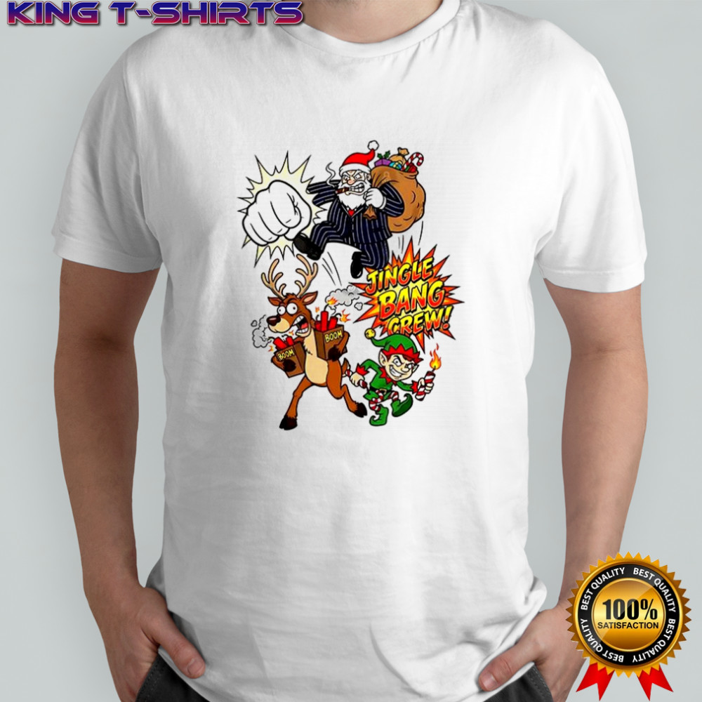 Mafia Santa Reindeer and Elf Jingle bang crew shirt