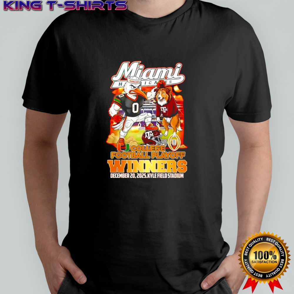 Miami Hurricanes 2025 College Football Playoff Winner Mascots shirt