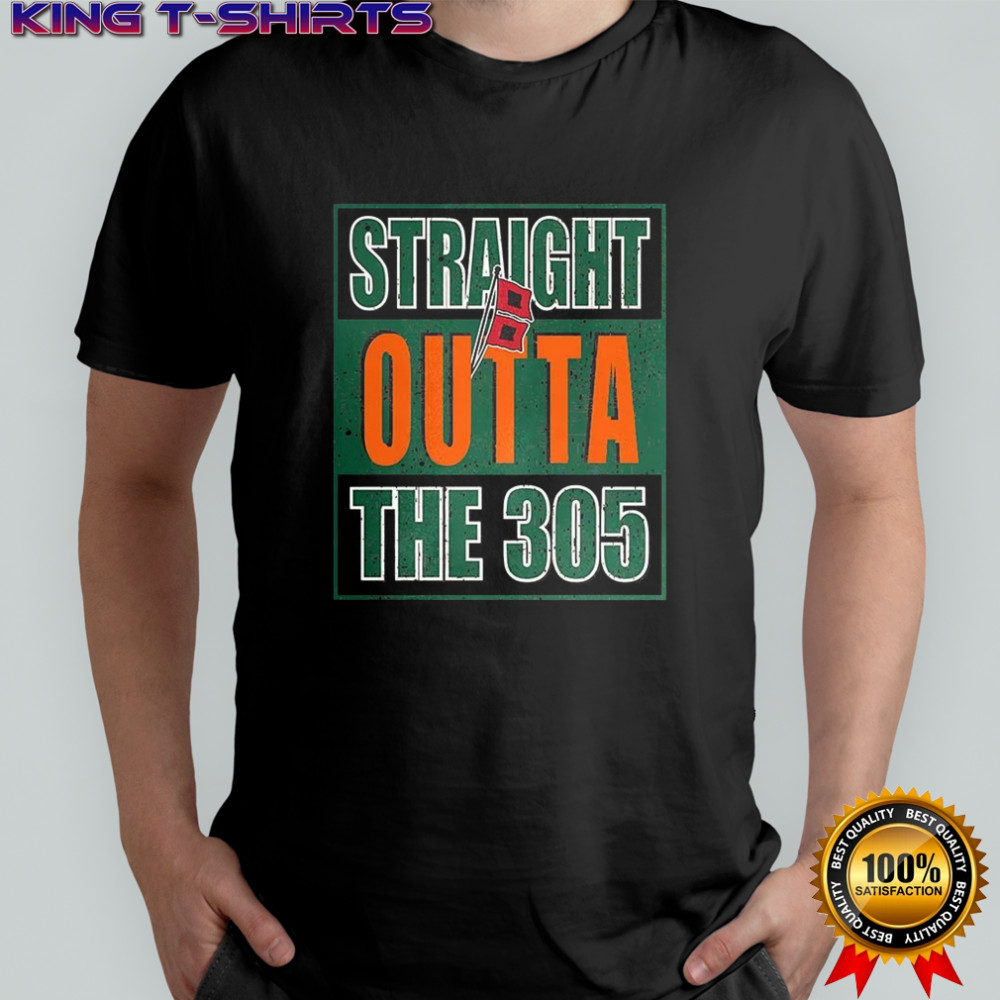 Miami Hurricanes football Straight outta the 305 shirt