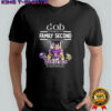 Minnesota Vikings God first family second then Vikings football Christian mascot shirt