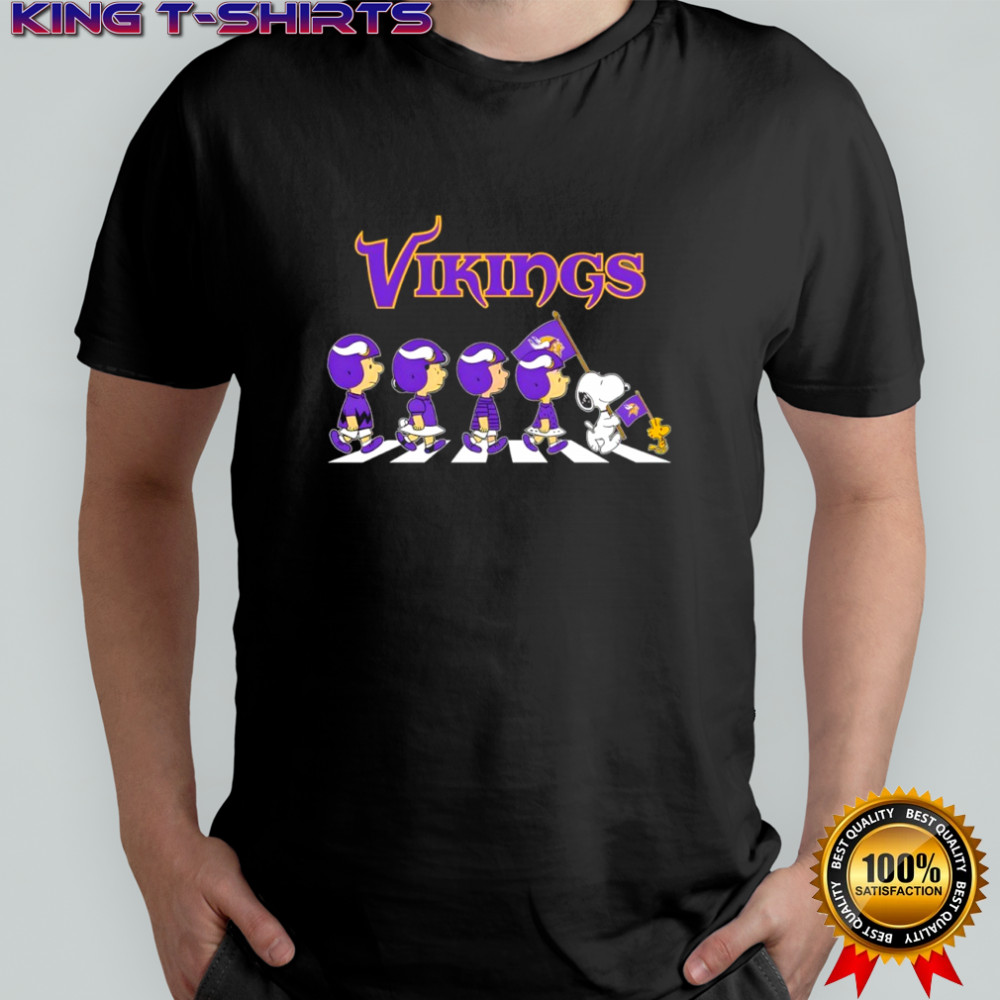 Minnesota Vikings x Peanuts Snoopy Abbey Road shirt
