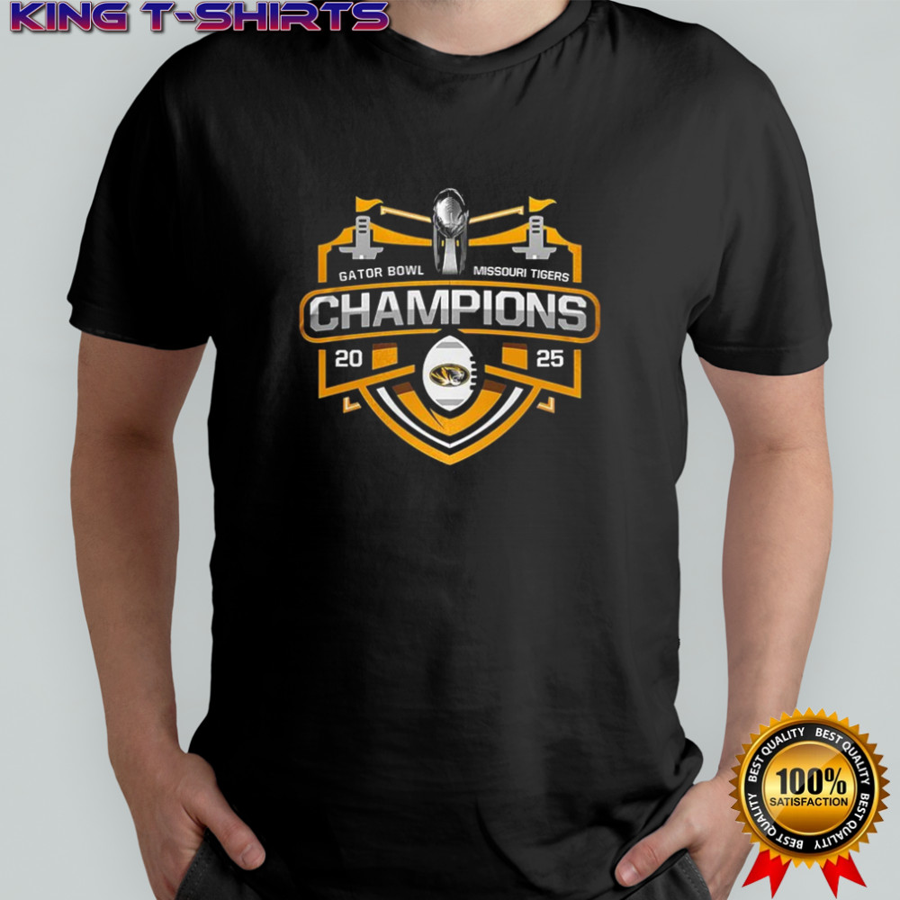 Missouri Tigers 2025 Gator Bowl Champions logo shirt