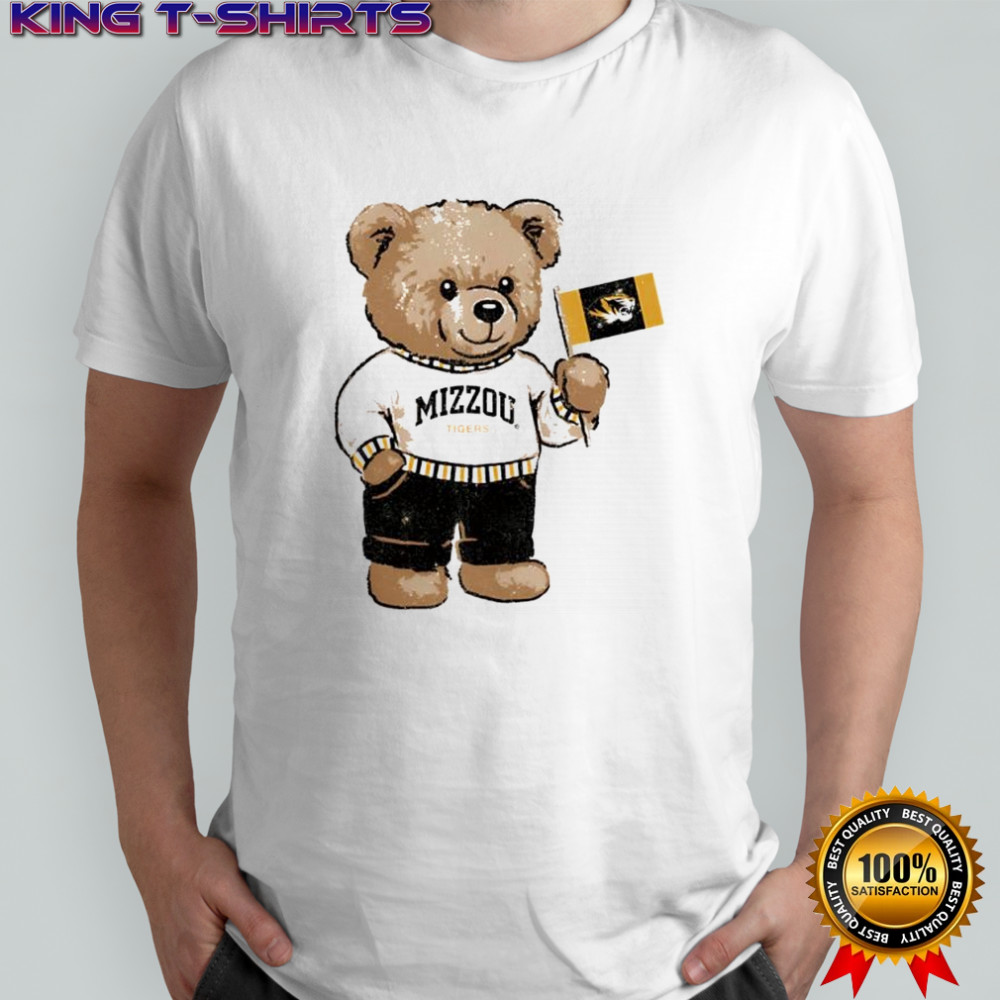 Mizzou Tigers Teddy Bear Flag Butter shirt