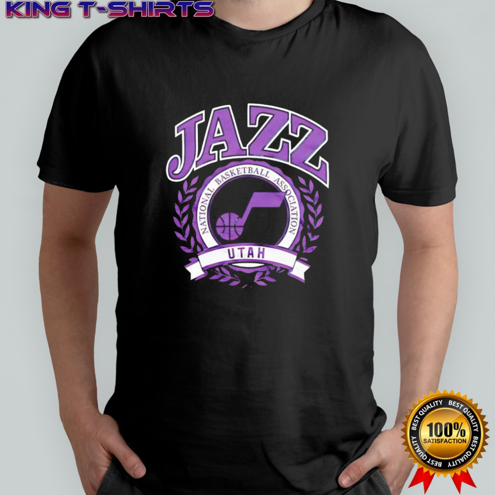 Naional basketball association Utah Jazz Crest logo shirt