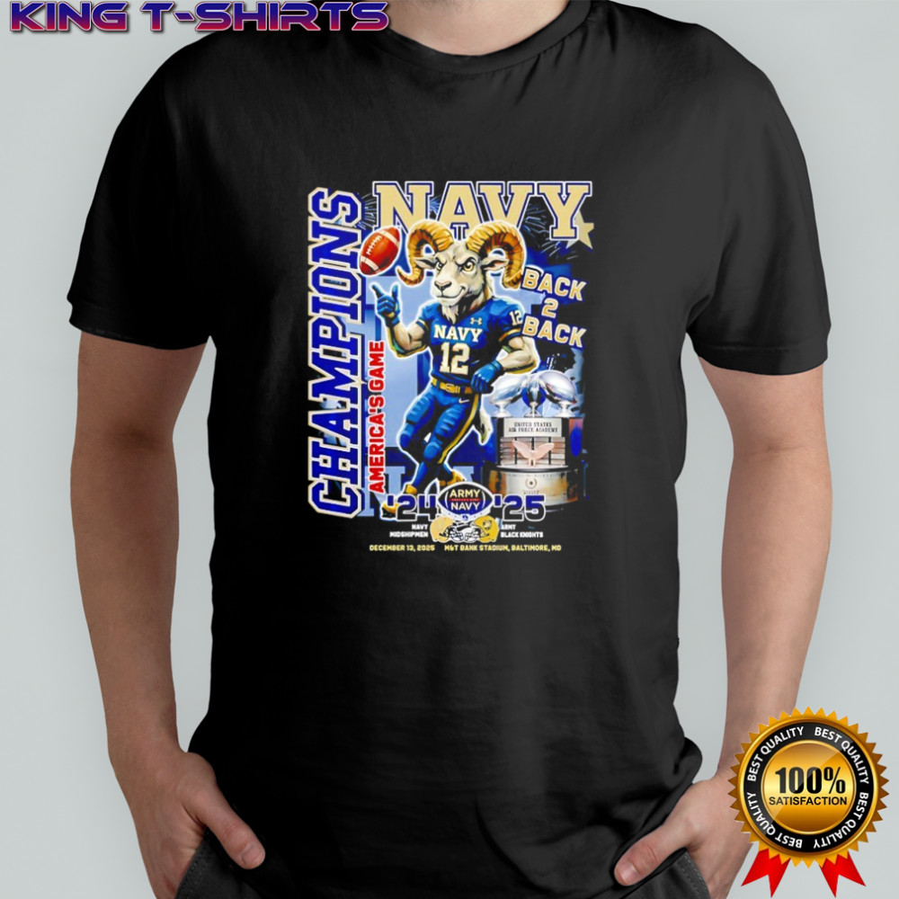 Navy Midshipmen and Army Black Knights Champions America’s Game back 2 back shirt