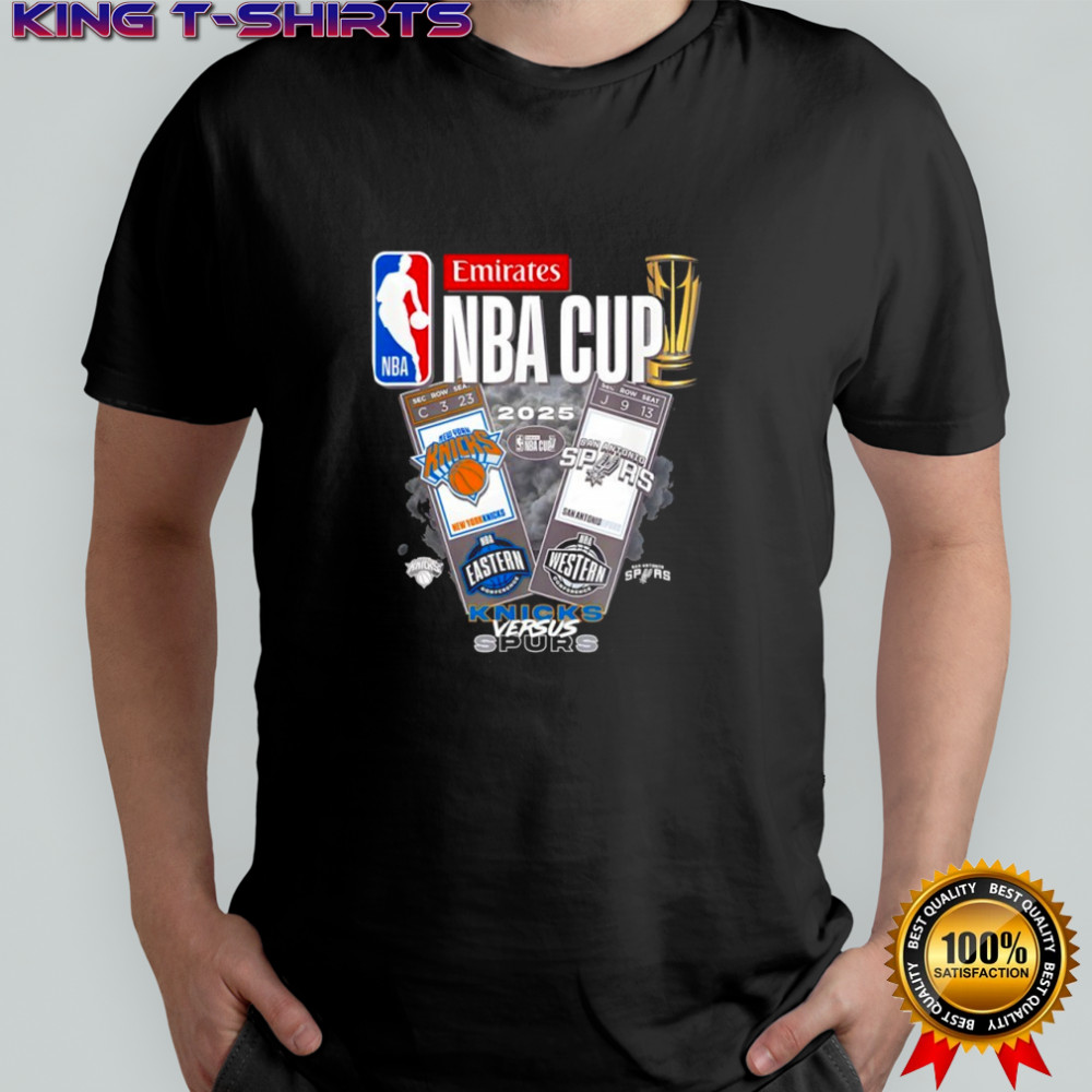 NBA Emirates Cup 2025 Finals Knicks vs Spurs shirt