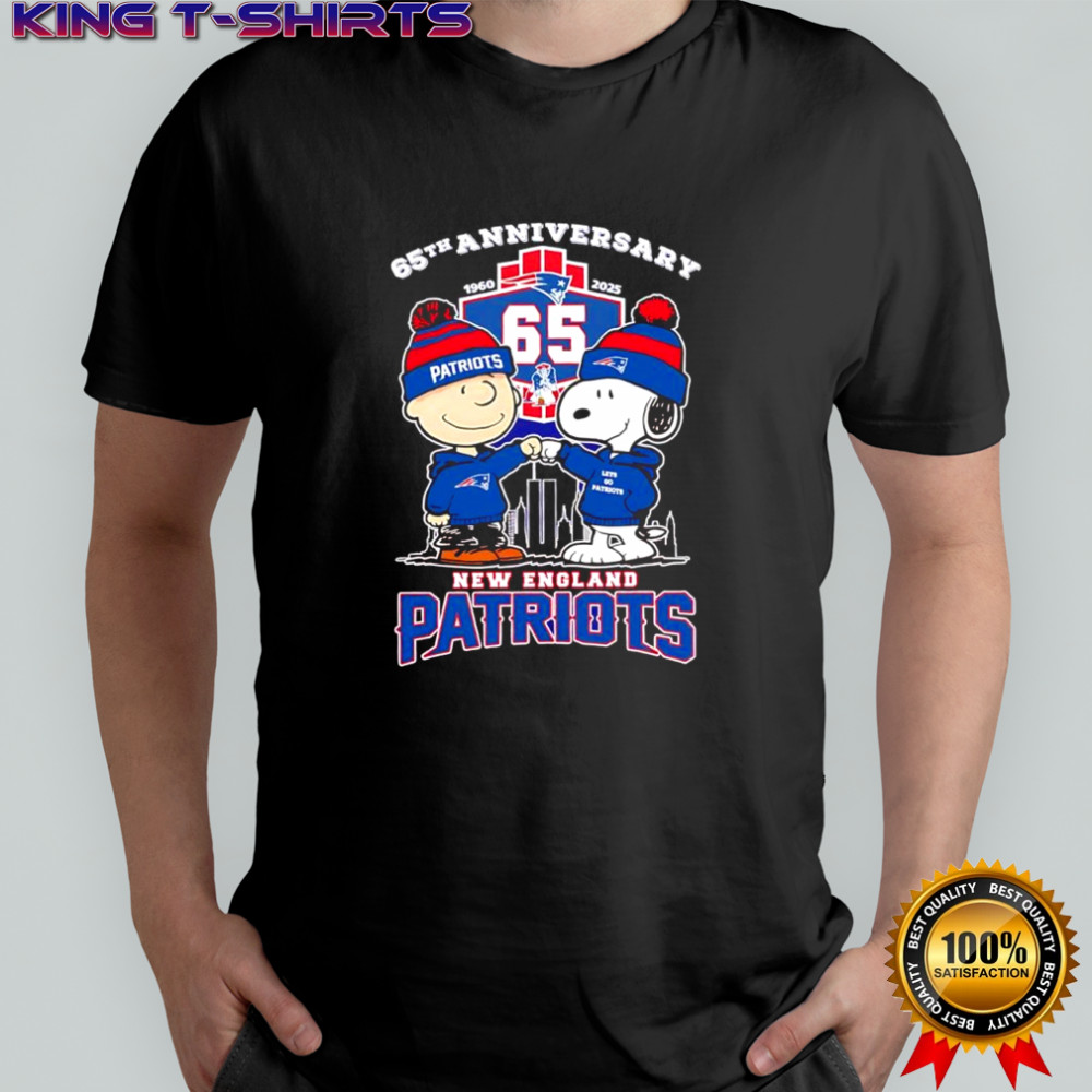 New England Patriots 65th Anniversary 1960 2025 Peanuts characters shirt