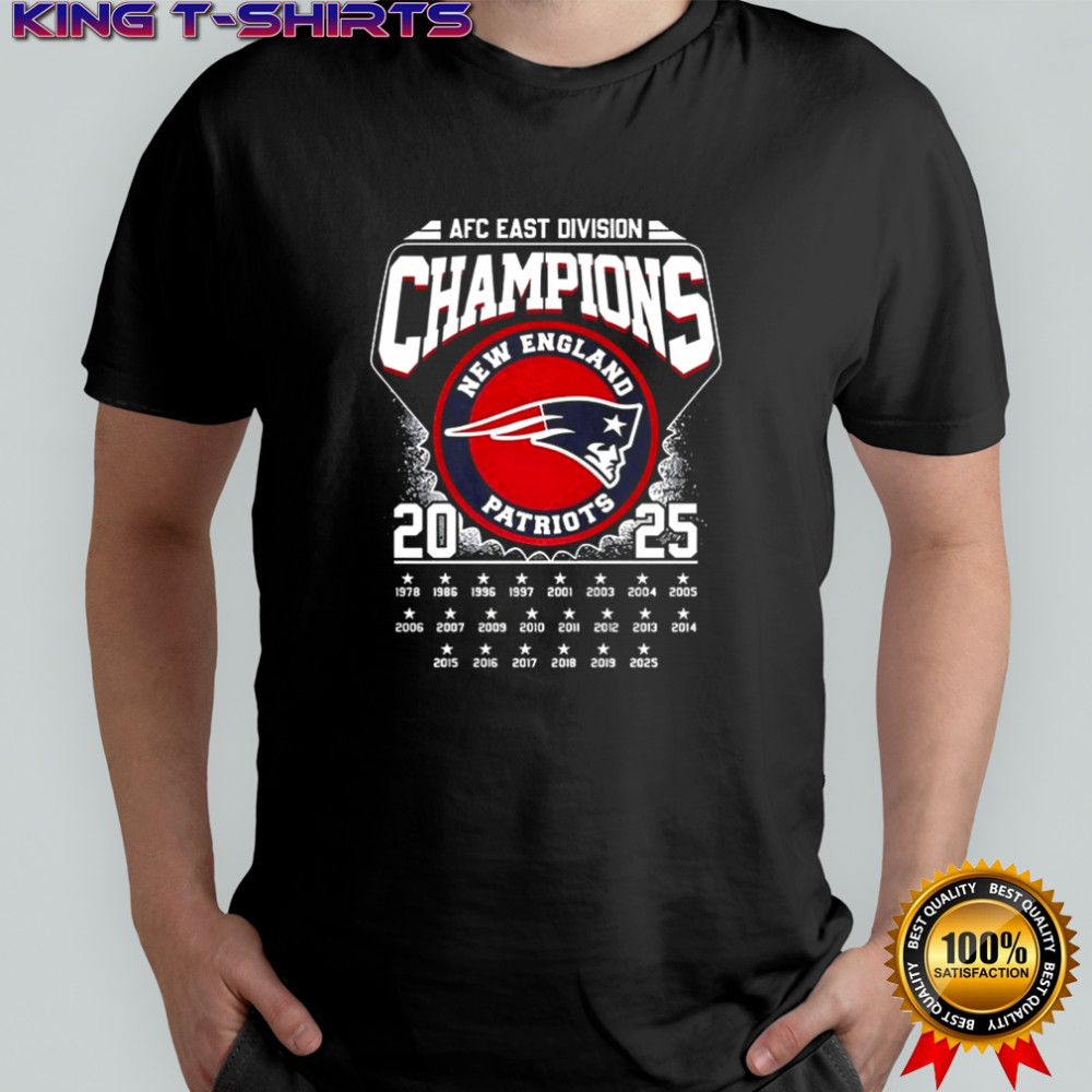 New England Patriots AFC East Division Champions 2025 shirt