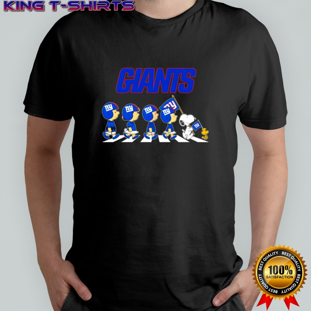 New York Giants x Peanuts Snoopy Abbey Road shirt