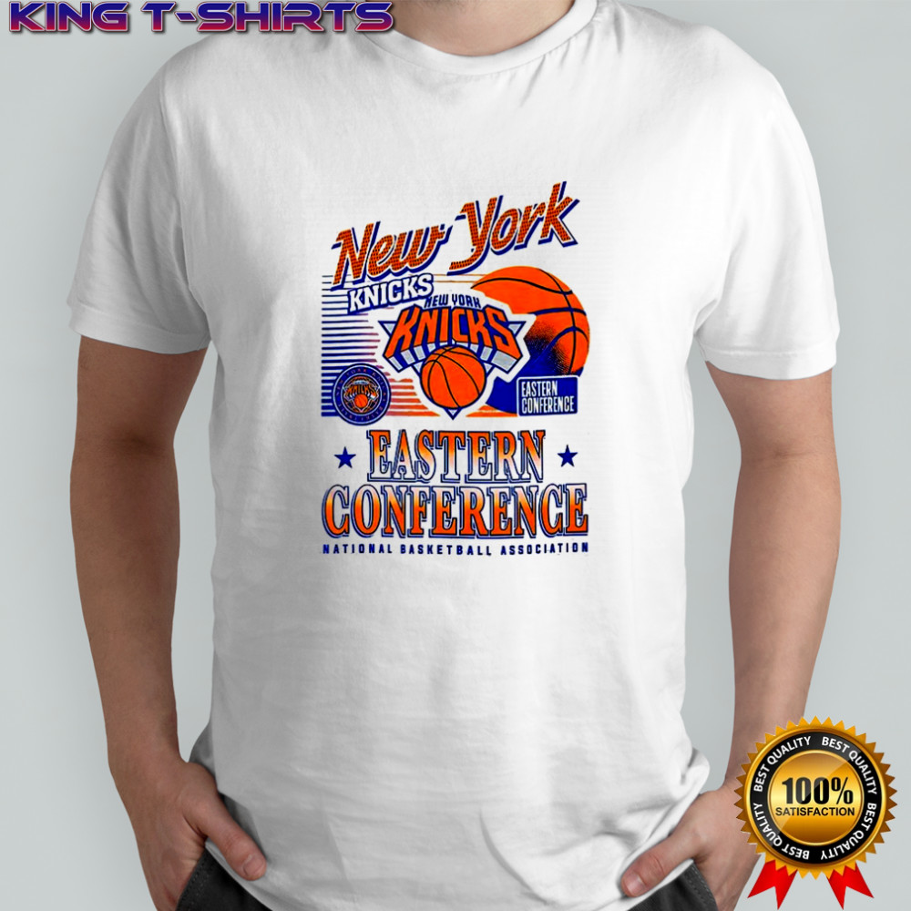 New York Knicks NBA Eastern Conference logo and ball shirt