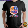 New York Knicks New York Islanders New York Mets New York Giants mashup logo shirt