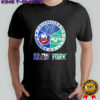 New York Yankees New York Islanders New York Jets and New York Knicks mashup logo shirt