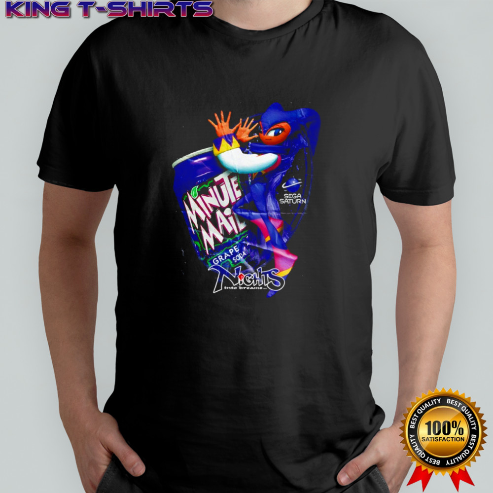 Nights into Dreams Sega Saturn x Minute Maid Grape Soda Shirt