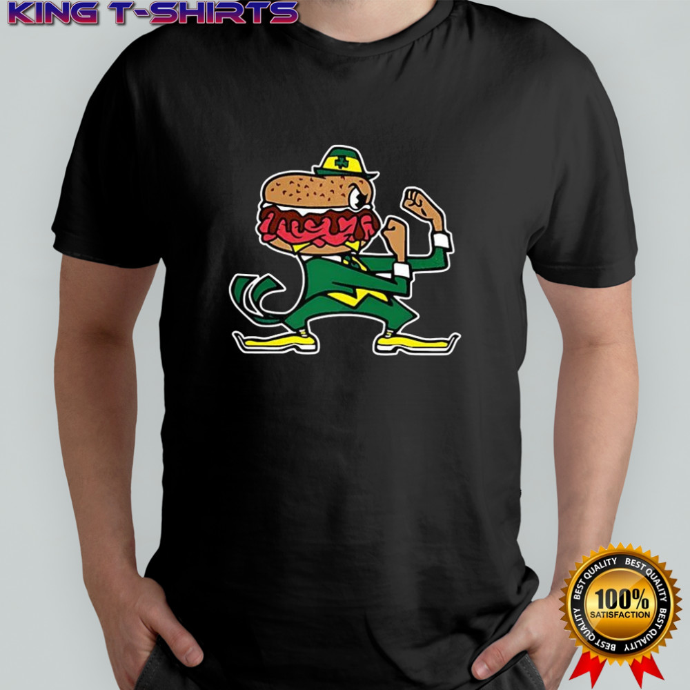 Notre Dame Fighting Irish Beefs burger mascot shirt