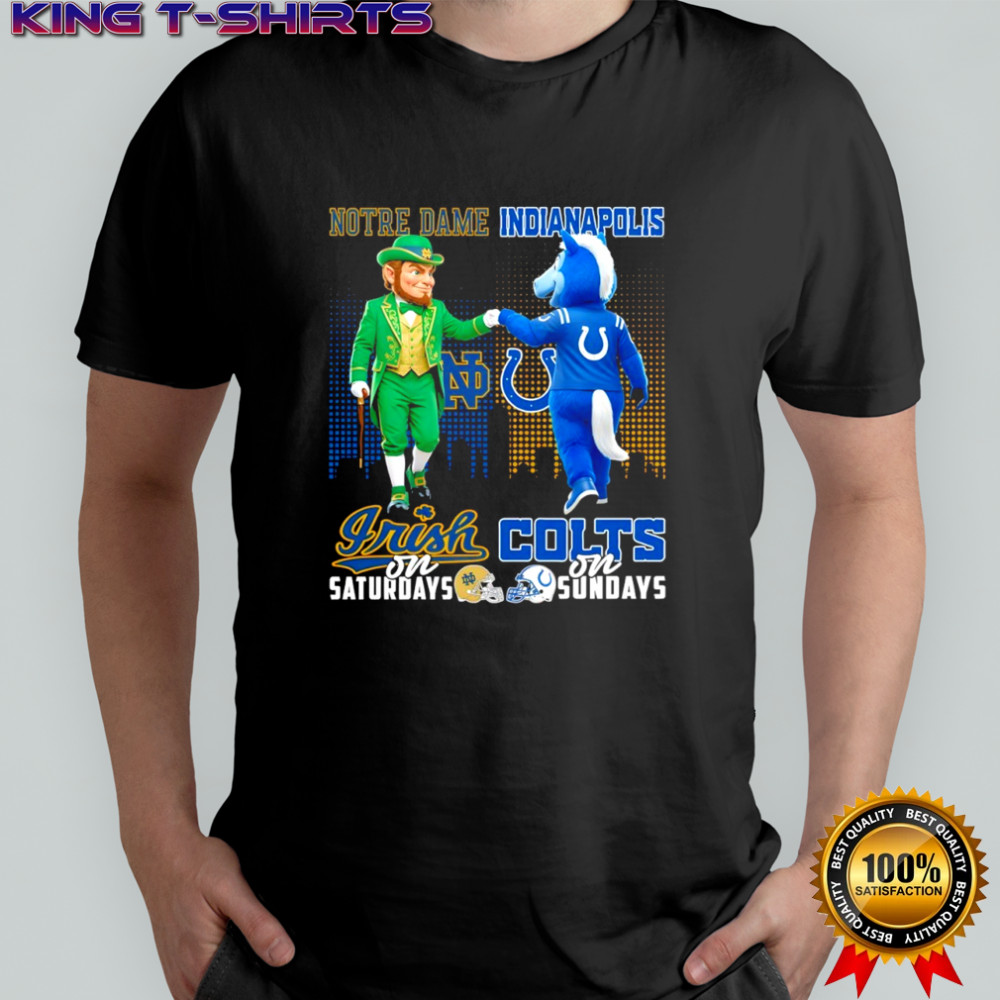 Notre Dame Irish on Saturdays x Indianapolis Colts on Sundays Mascot shirt