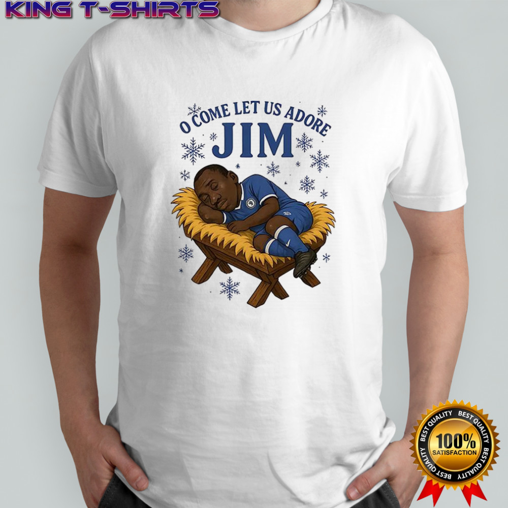 O come let us adore Jim Chelsea FC Christmas caricature shirt