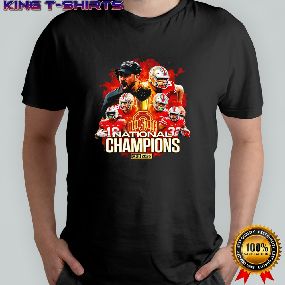 Ohio State Buckeyes players National Champions CFB 2026 graphic shirt