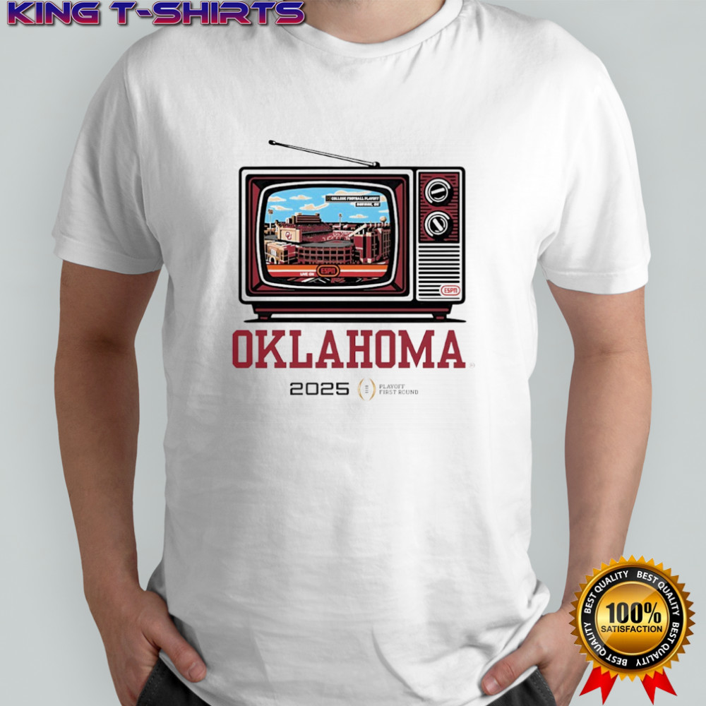 Oklahoma Sooners TV Playoff First Round 2025 T-shirt