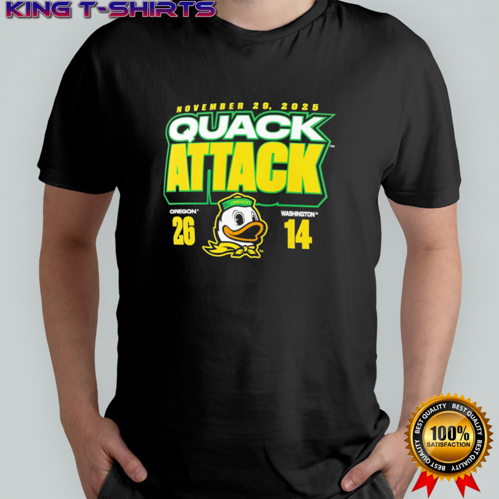 Oregon Ducks vs Washington Huskies quack attack 2025 shirt