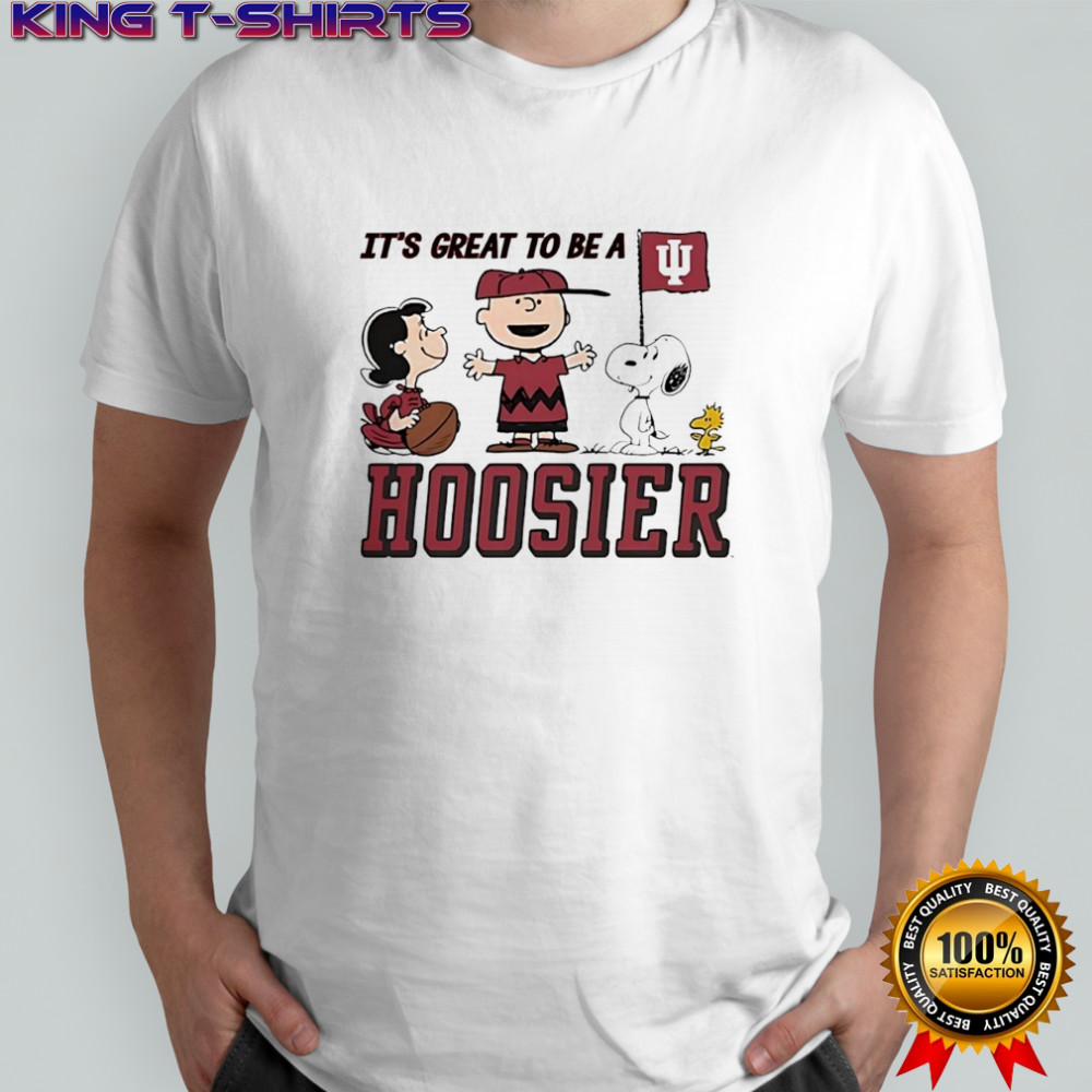 Peanuts characters it’s great to be a Indiana Hoosiers T-shirt