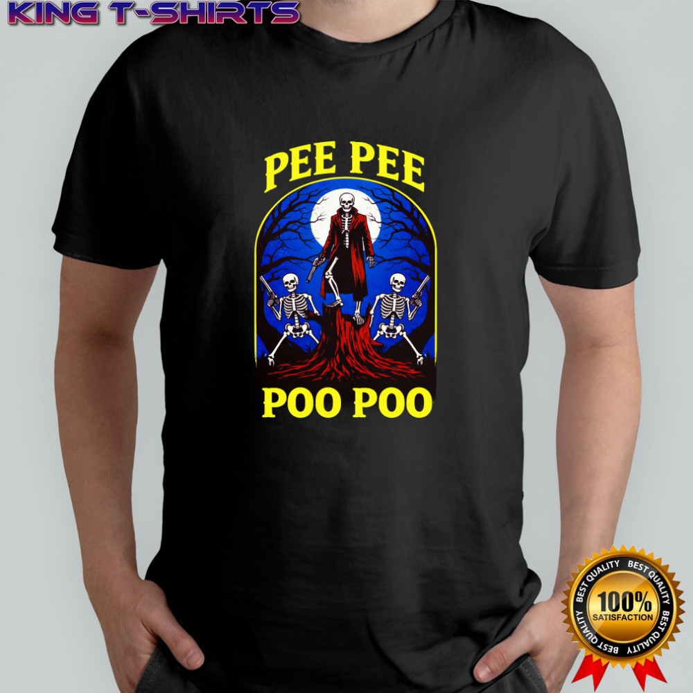 Pee Pee Poo Poo skeleton graphic shirt