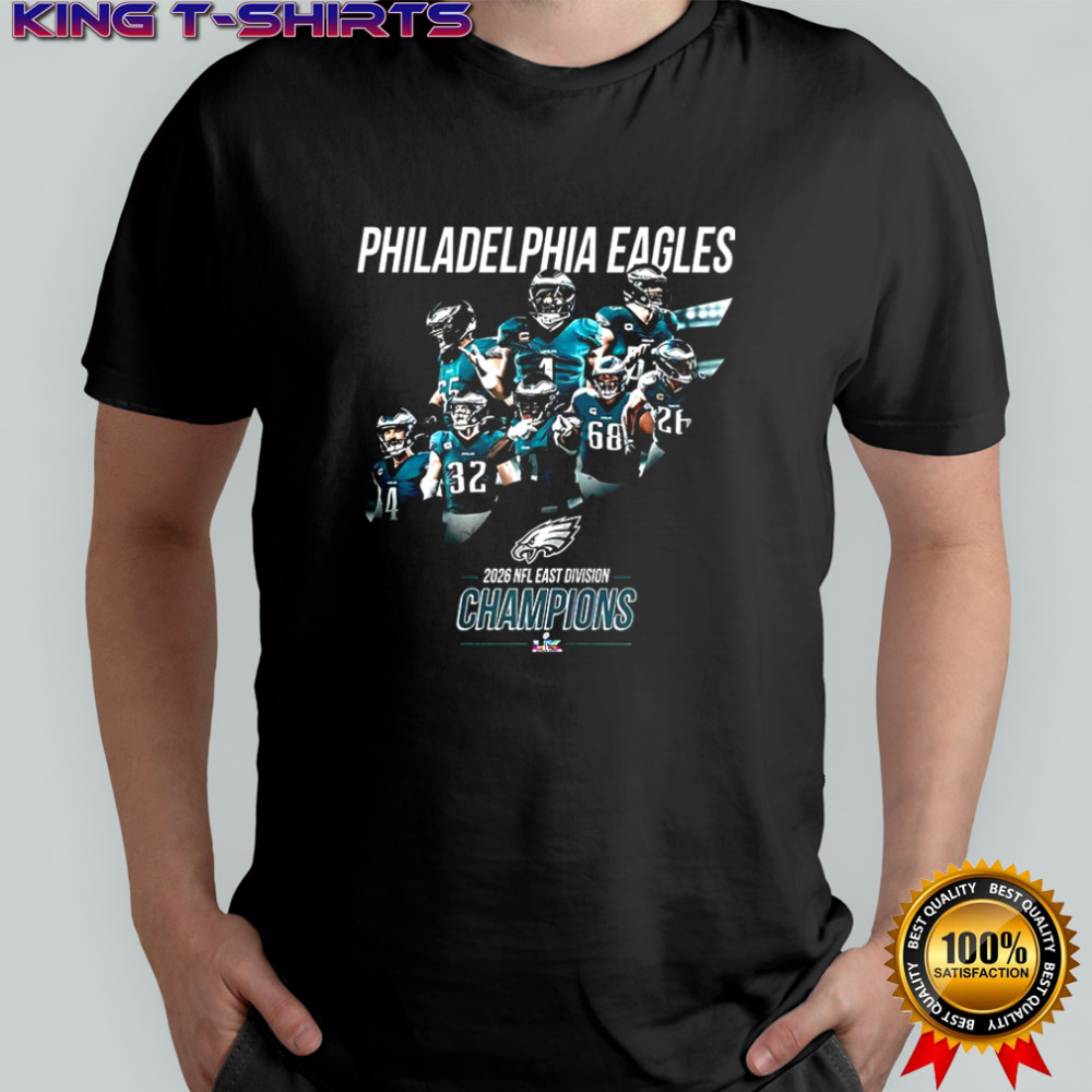 Philadelphia Eagles 2026 NFC East Division Championship player collage logo shirt