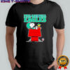 Philadelphia Eagles Snoopy chilling with football Peanuts style shirt