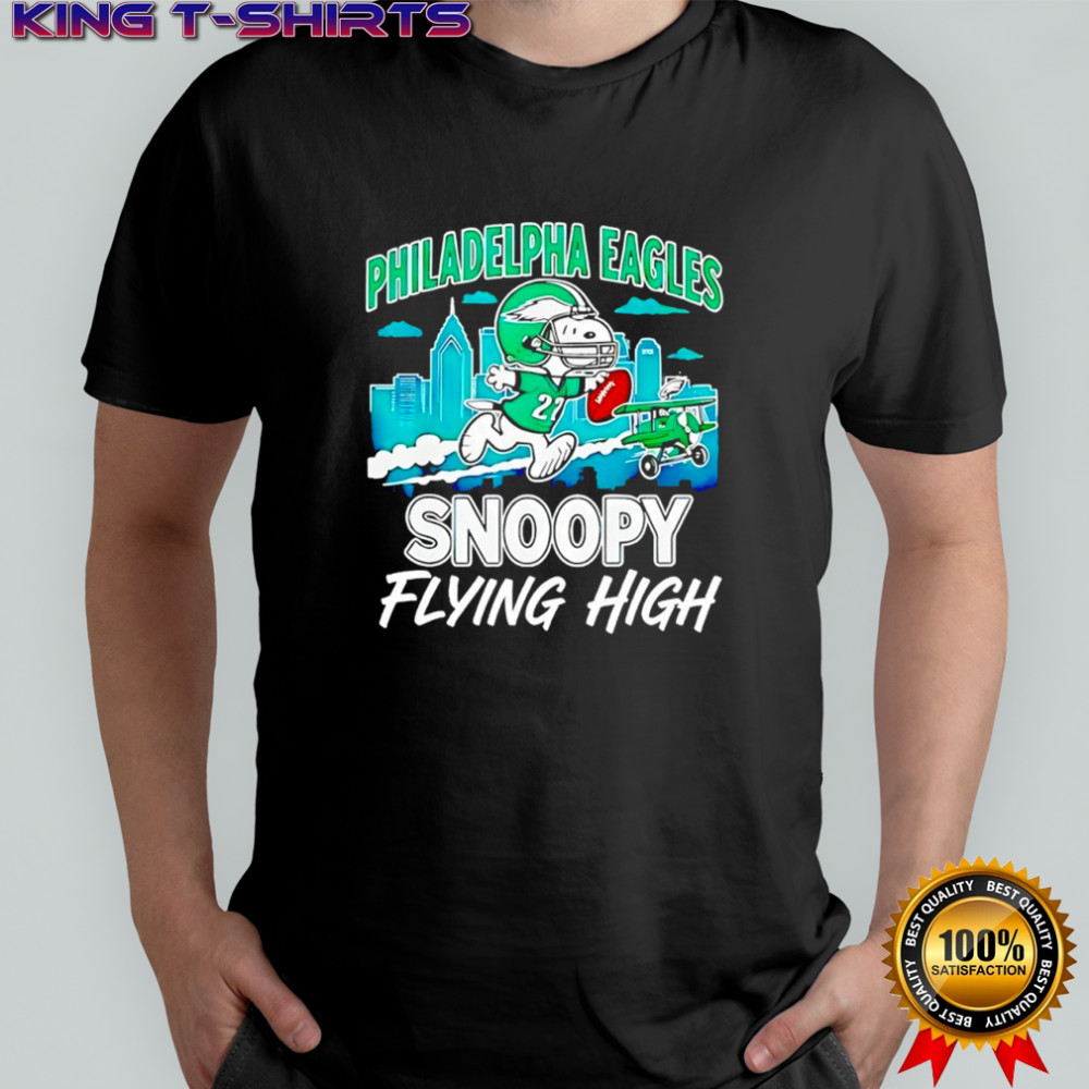 Philadelphia Eagles Snoopy flying high football Peanuts shirt