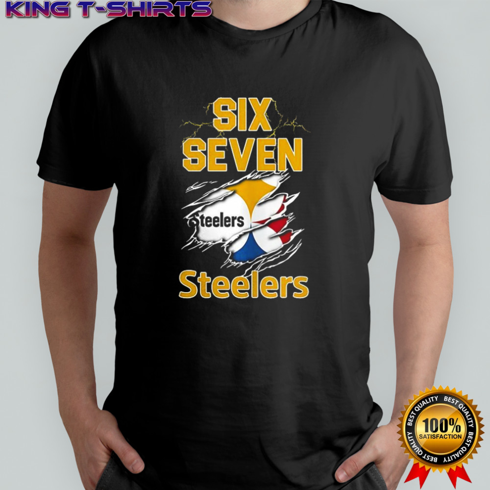 Pittsburgh Steelers football six seven tear logo shirt