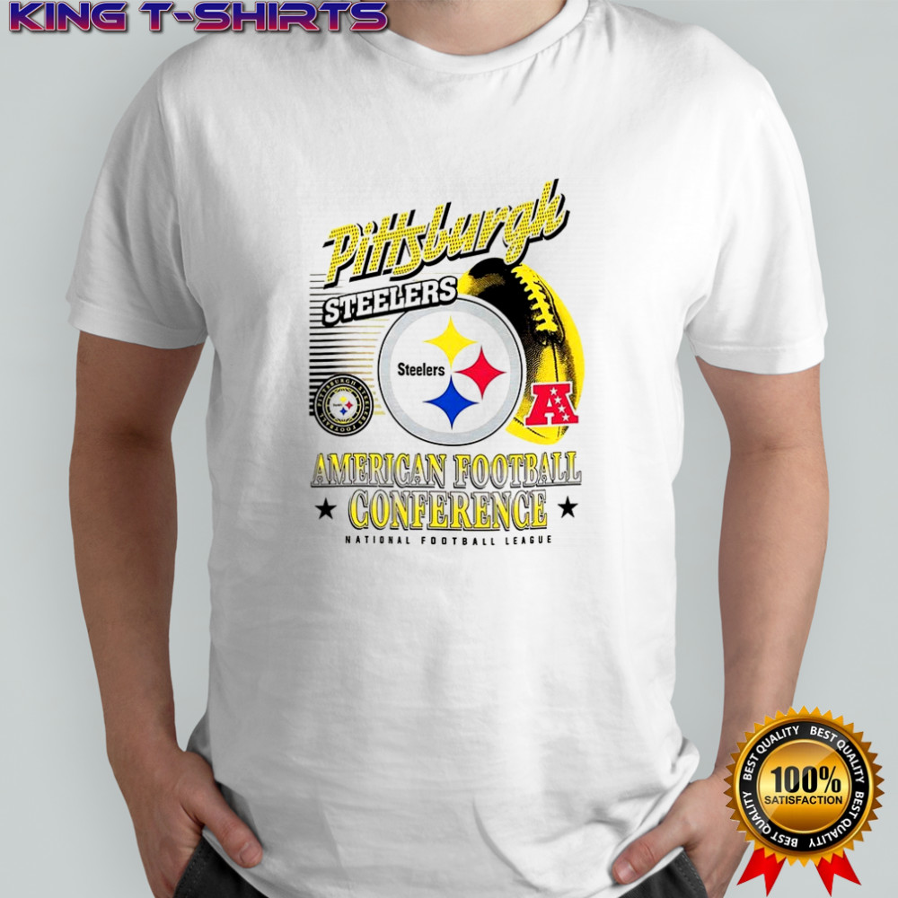 Pittsburgh Steelers NFL American football conference logo ball retro shirt