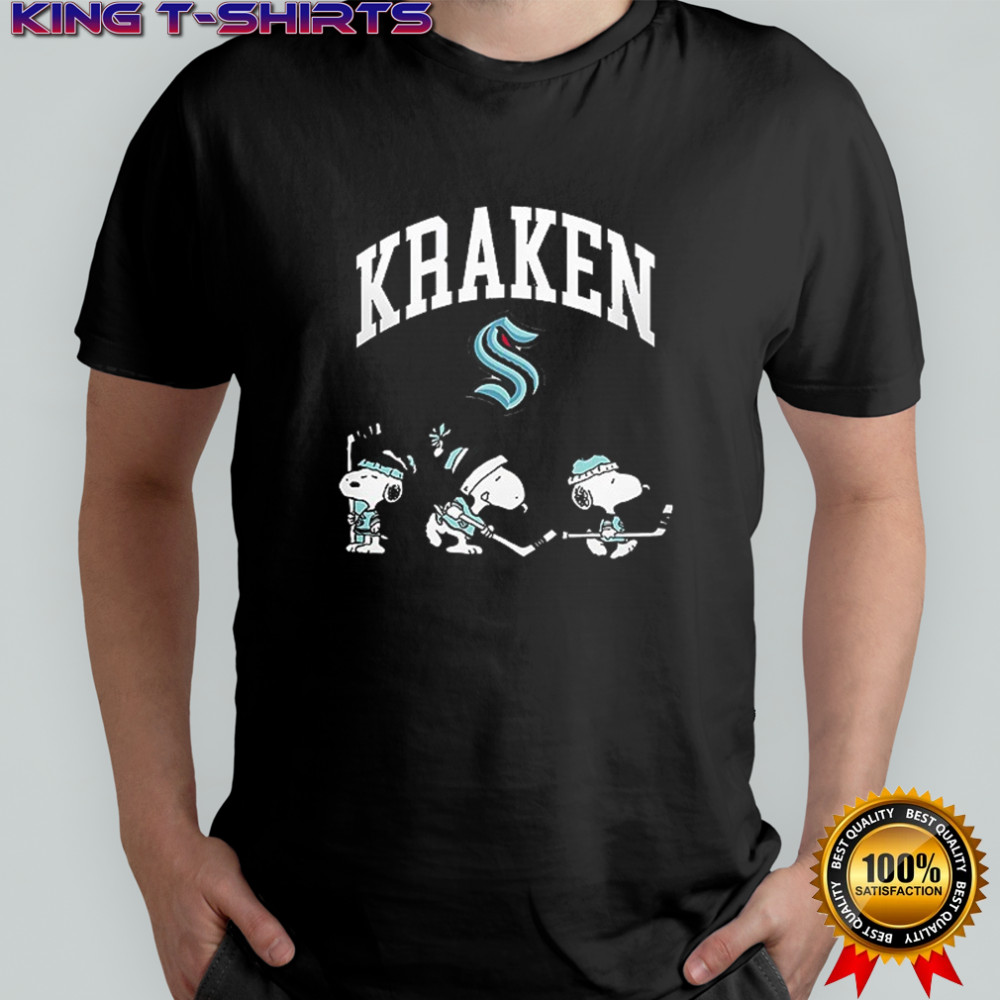 Seattle Kraken x Peanuts Snoopy release the Kraken hockey shirt