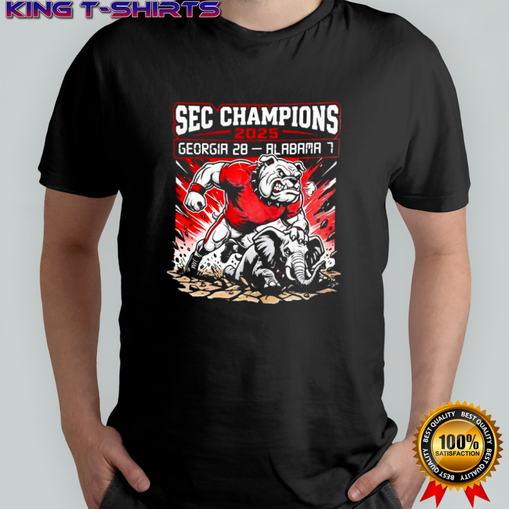 SEC championship 2025 Georgia Bulldogs 28 Alabama Crimson Tide 2 mascot Shirt